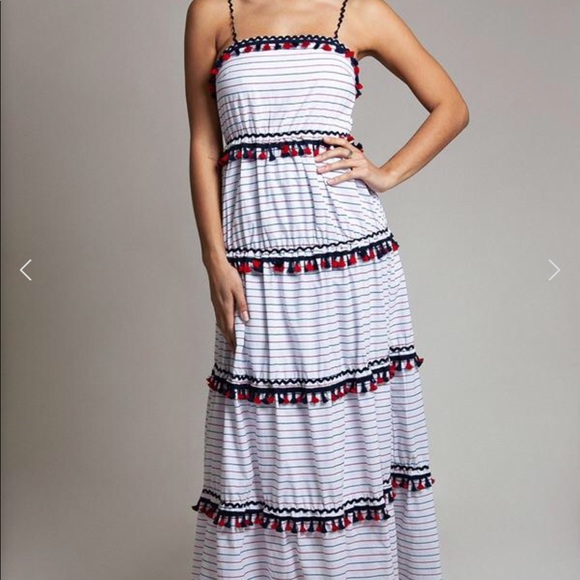maxi dress with tassels